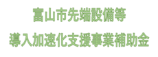 富山市先端設備等導入加速化支援事業補助金